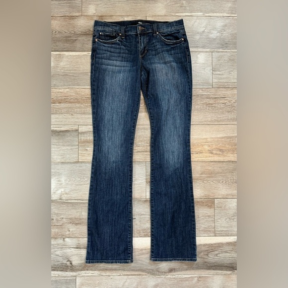 Else ~ Women’s Mini Boot Cut‎ Denim Jeans Size 29 Dark Wash 5 Pocket Design - Picture 3 of 8